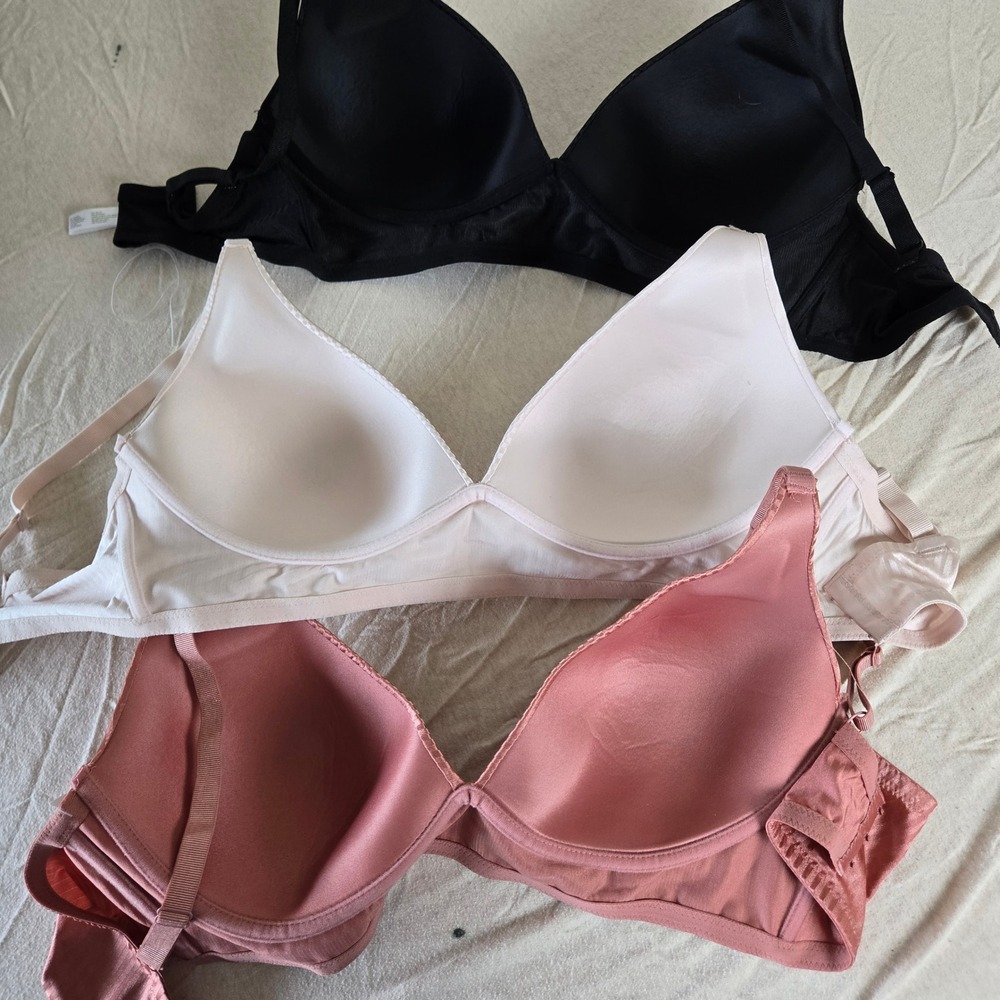 Adrienne Vittadini Wireless Bra Women 42D Multi New Stripe 3-Pack AV5346 - Picture 6 of 8